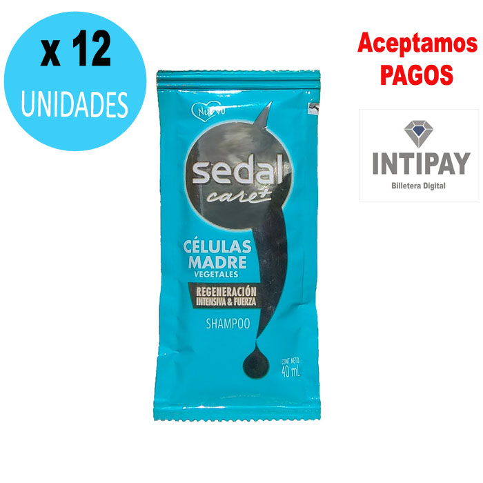 Shampoo Sedal Células Madre Vegetales 40ml X 12 Unidades